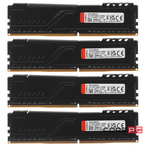 Оперативная память 64 Gb 3200 MHz Kingston FURY Beast Black (KF432C16BBK4/64)