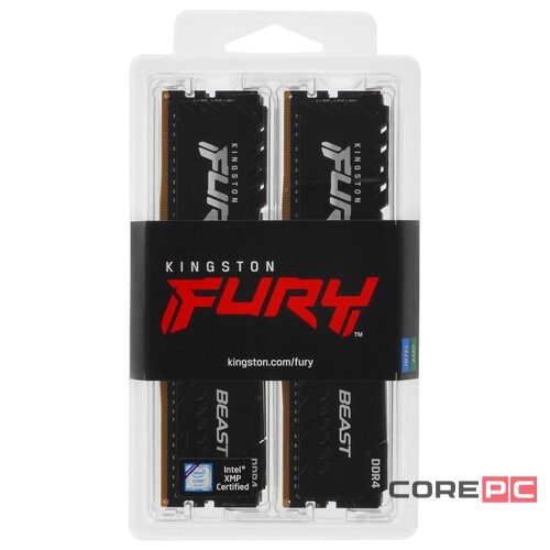 Оперативная память 64 Gb 3200 MHz Kingston FURY Beast Black (KF432C16BBK4/64)