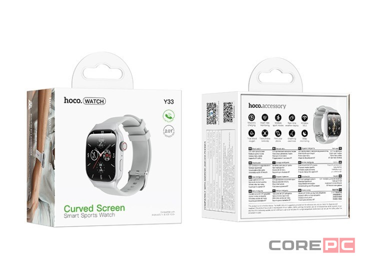 Смарт-часы Hoco Y33 Smart Sports Watch (call version) серые