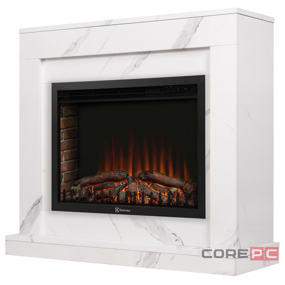 Портал Firelight Simple 25 белый мрамор