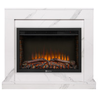 Портал Firelight Simple 25 белый мрамор