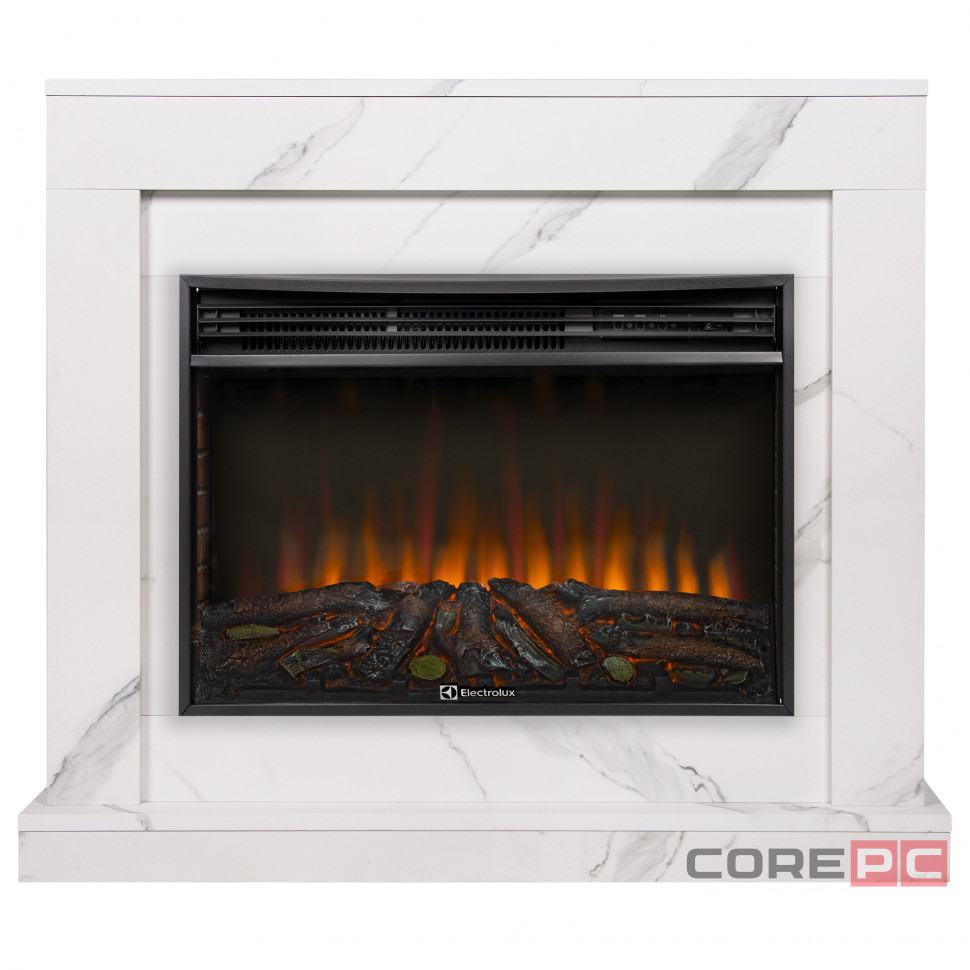 Портал Firelight Simple 25 белый мрамор