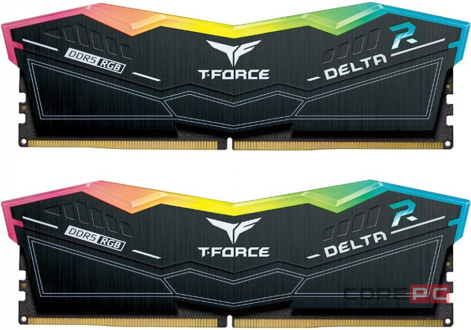 Оперативная память 64 Gb 6000 MHz Team Group T-FORCE DELTA RGB Black (FF3D564G6000HC30CDC01)