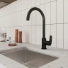 Смеситель для кухни Milardo RORBLFJM05, рычажное управление, цвет черный