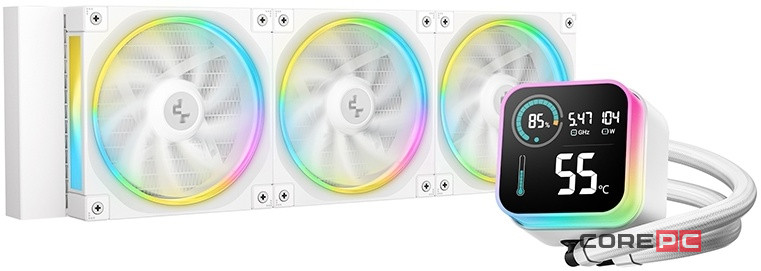 Система жидкостного охлаждения для процессора Deepcool LQ360 WH ARGB White