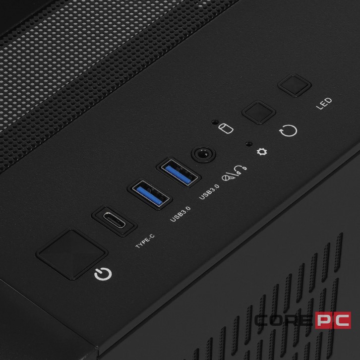 Компьютерный корпус 1STPLAYER VT7 ARGB Black (VT7-BK-4FS7)