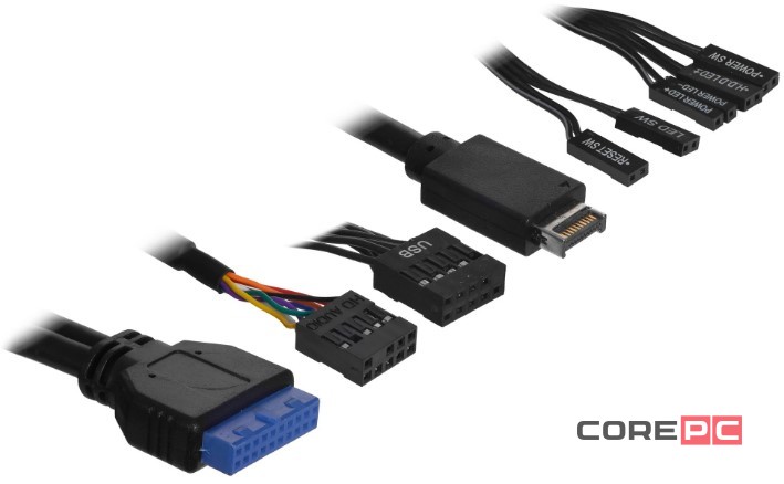 Компьютерный корпус 1STPLAYER VT7 ARGB Black (VT7-BK-4FS7)