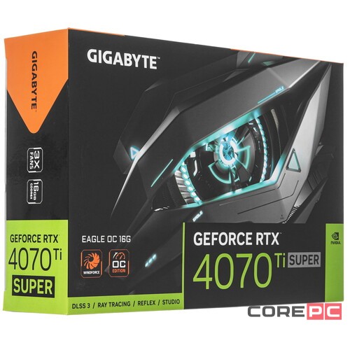 Видеокарта Gigabyte (GV-N407TSEAGLE OC-16GD) GeForce RTX 4070 Ti SUPER 16GB EAGLE OC