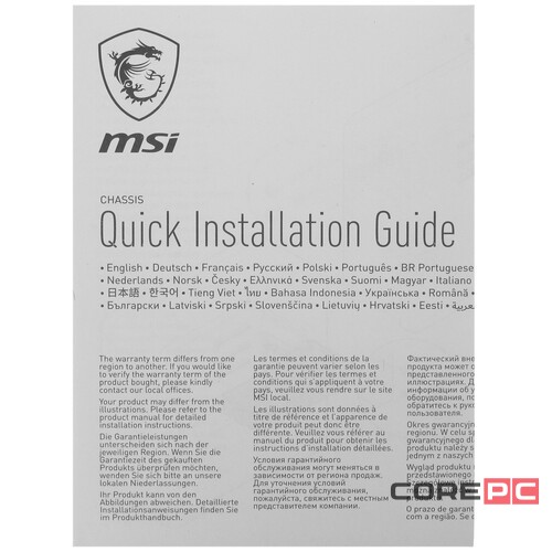 Компьютерный корпус MSI MAG FORGE 110R ARGB Fan Acrilyc Window Black 306-7G16R21-809