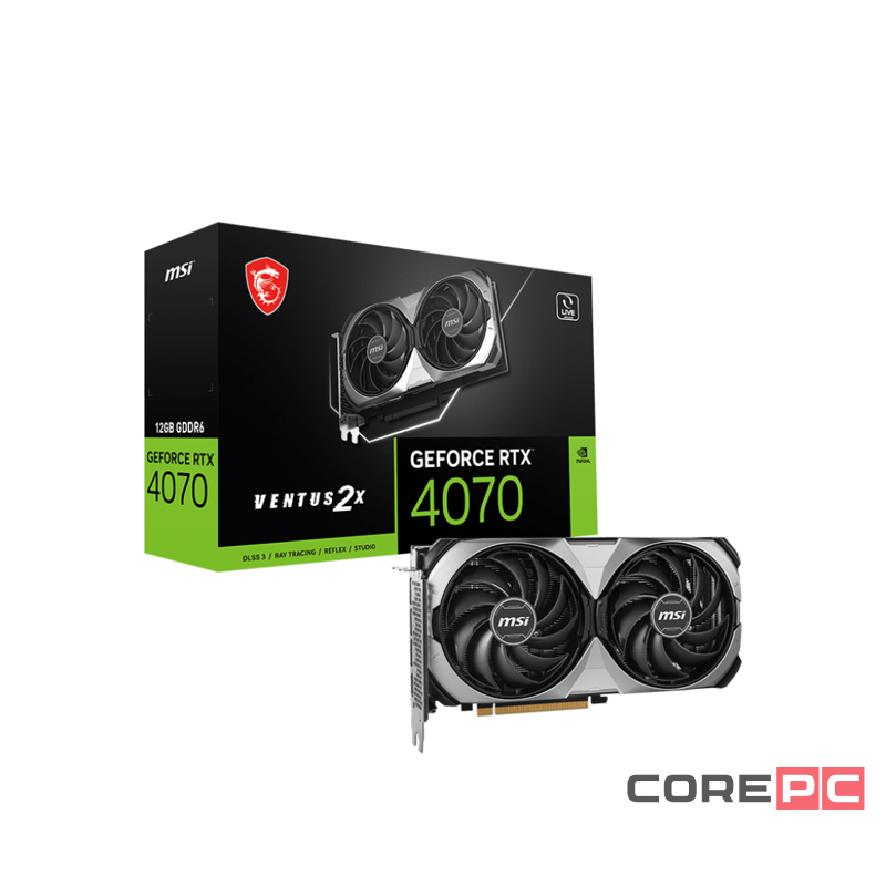 Видеокарта MSI (RTX 4070 VENTUS 3X 12G OC) GeForce RTX 4070 12GB VENTUS 3X OC