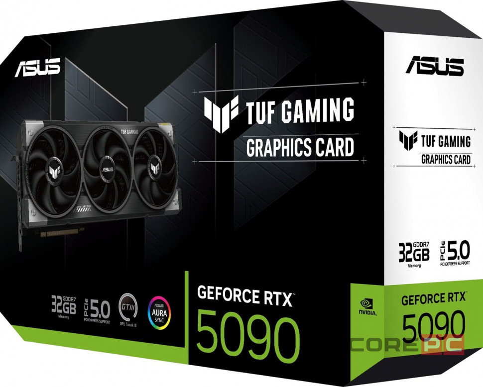 Видеокарта ASUS (TUF-RTX5090-32G-GAMING) GeForce RTX 5090 32GB TUF GAMING (90YV0LY1-M0NA00)