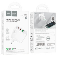 Сетевое зар. устр. Hoco C115A 1USB/2C 65W белое