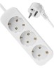Сетевой фильтр Defender E318, 10А, 2200 Вт, 3 розетки, длина 1,8 м, белый