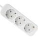 Сетевой фильтр Defender E318, 10А, 2200 Вт, 3 розетки, длина 1,8 м, белый