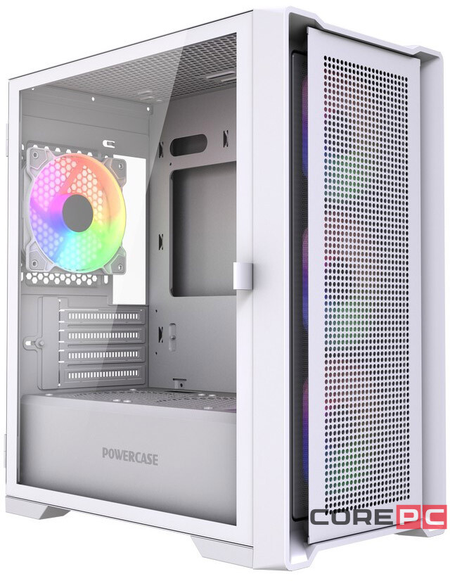 Компьютерный корпус Powercase ALISIO Micro X4W V2 LE ARGB White (CAMCXW-A4-LE)