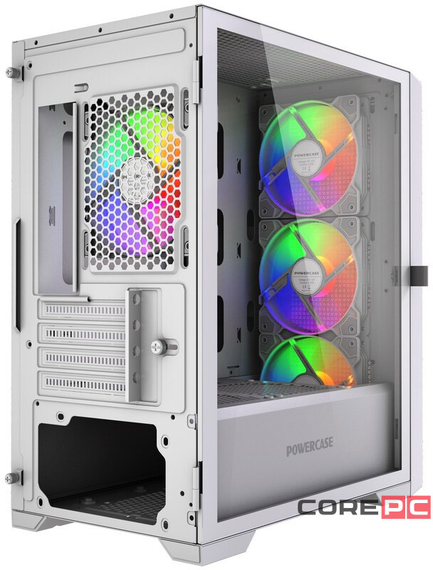 Компьютерный корпус Powercase ALISIO Micro X4W V2 LE ARGB White (CAMCXW-A4-LE)