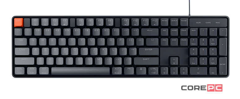 Механическая проводная клавиатура Xiaomi Wired Mechanical Keyboard Red Switch (JXJP01MW) черная