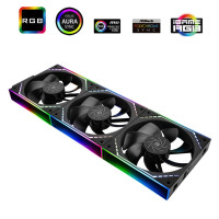 Комплект вентиляторов для корпуса Thermalright TL-M12QR X3 Reverse ARGB Black (TRTLM12QRX3.3P)