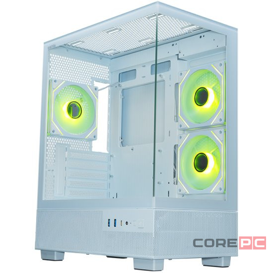 Компьютерный корпус XASTRA Q400M 3ARGB-C6-UC ARGB White (Q400M-3FM12A-C6-UC-WH)