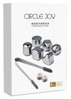 Охлаждающие камни для напитков Xiaomi Circle Joy Stainless Steel Quick Frozen Ice Cubes 6шт серебро
