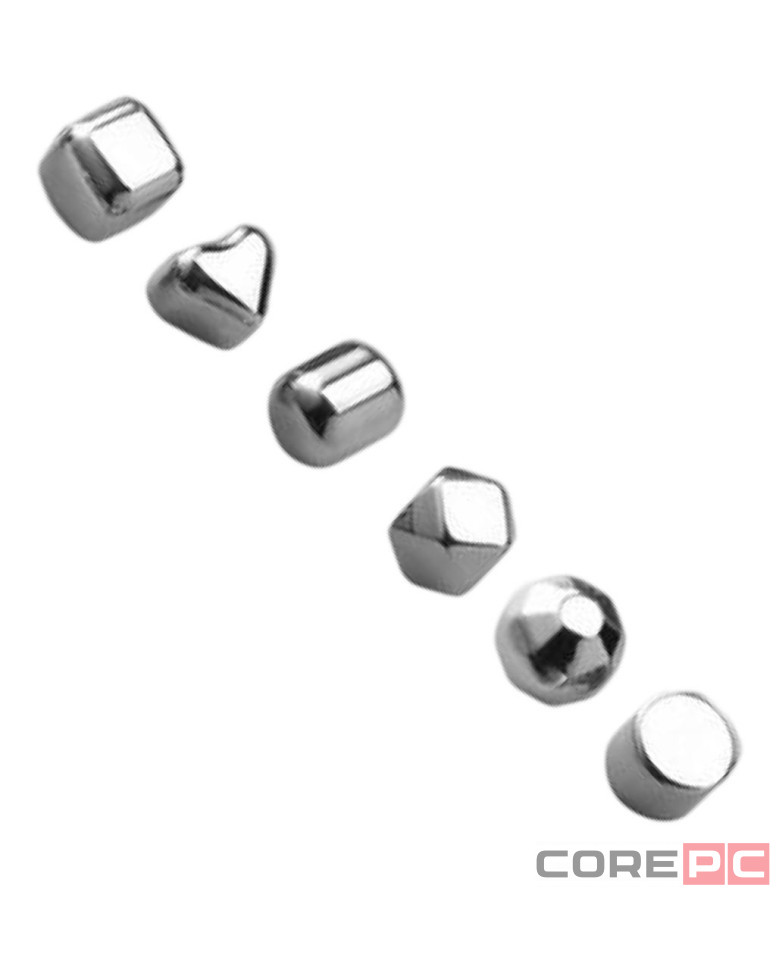 Охлаждающие камни для напитков Xiaomi Circle Joy Stainless Steel Quick Frozen Ice Cubes 6шт серебро