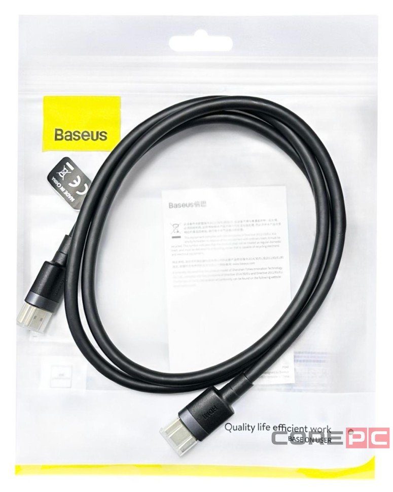 Кабель Baseus Cafule HDMI на HDMI 1м (CADKLF-E01)