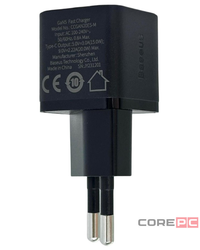 Сетевое зар. устр. Baseus GaN5 Fast Charger 1C 20W CCGN050101 черное