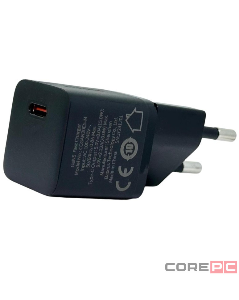 Сетевое зар. устр. Baseus GaN5 Fast Charger 1C 20W CCGN050101 черное