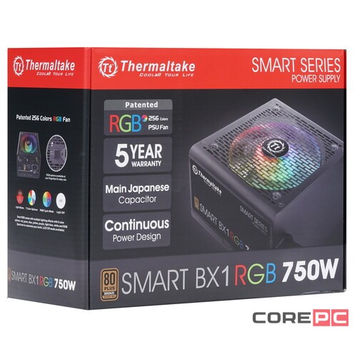 Блок питания Thermaltake 750W SMART BX1 RGB PS-SPR-0750NHSABE-1