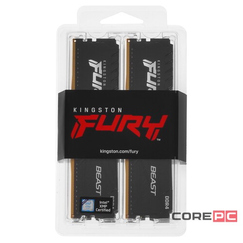 Оперативная память 32 Gb 3600 MHz Kingston FURY Beast Black (KF436C17BBK4/32)