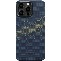 Накладка для i-Phone 15 Pro 6.1" Pitaka Magez Case 4 Aramid Fiber Milky Way