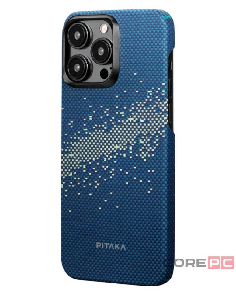 Накладка для i-Phone 15 Pro 6.1" Pitaka Magez Case 4 Aramid Fiber Milky Way