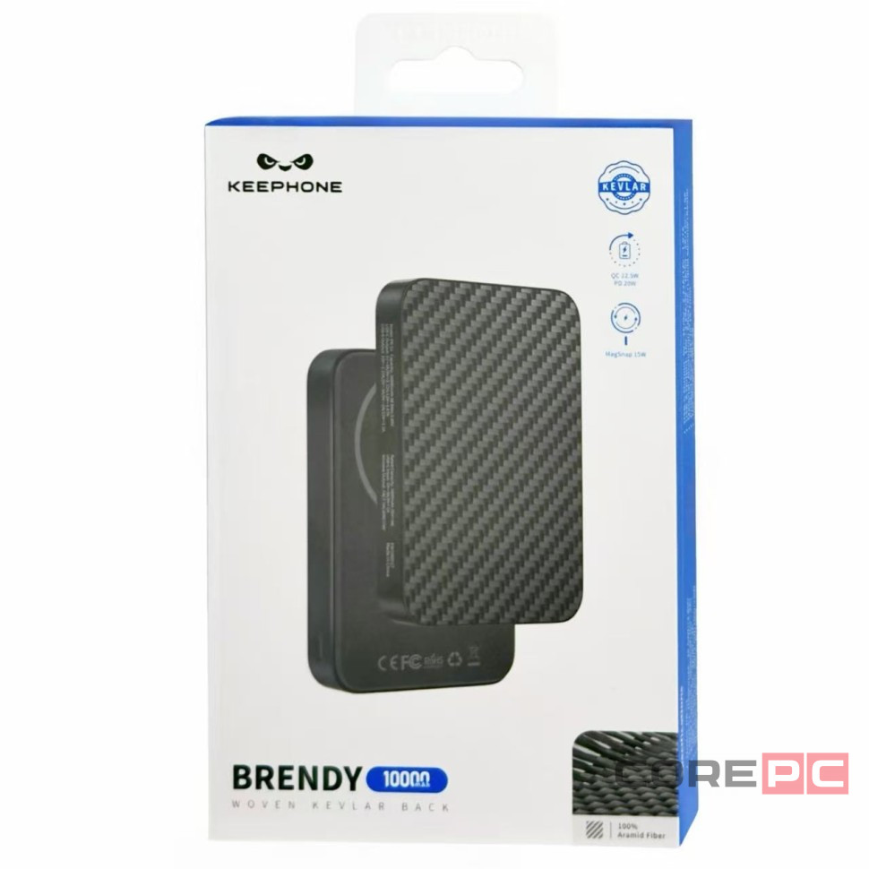 Powerbank магнитный с MagSafe Keephone Brendy Diago 10000mAh черный