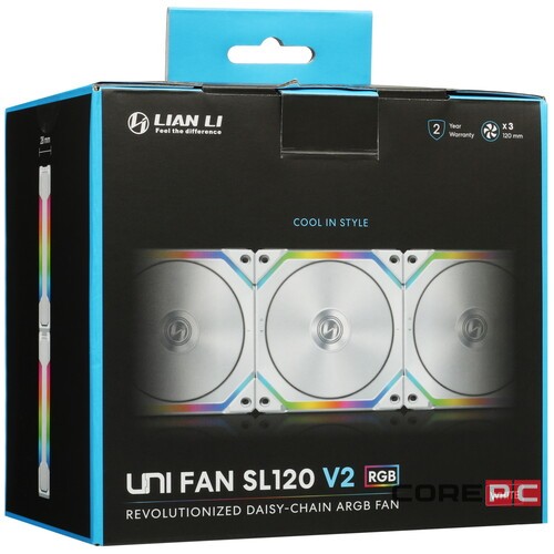 Комплект вентиляторов для корпуса Lian Li UNI FAN SL120 V2 ARGB White (G99.12SLV23W.R0)