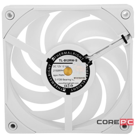 Вентилятор для корпуса Thermalright TL-B12RW-S Reverse ARGB White (TRTLB12RWS)