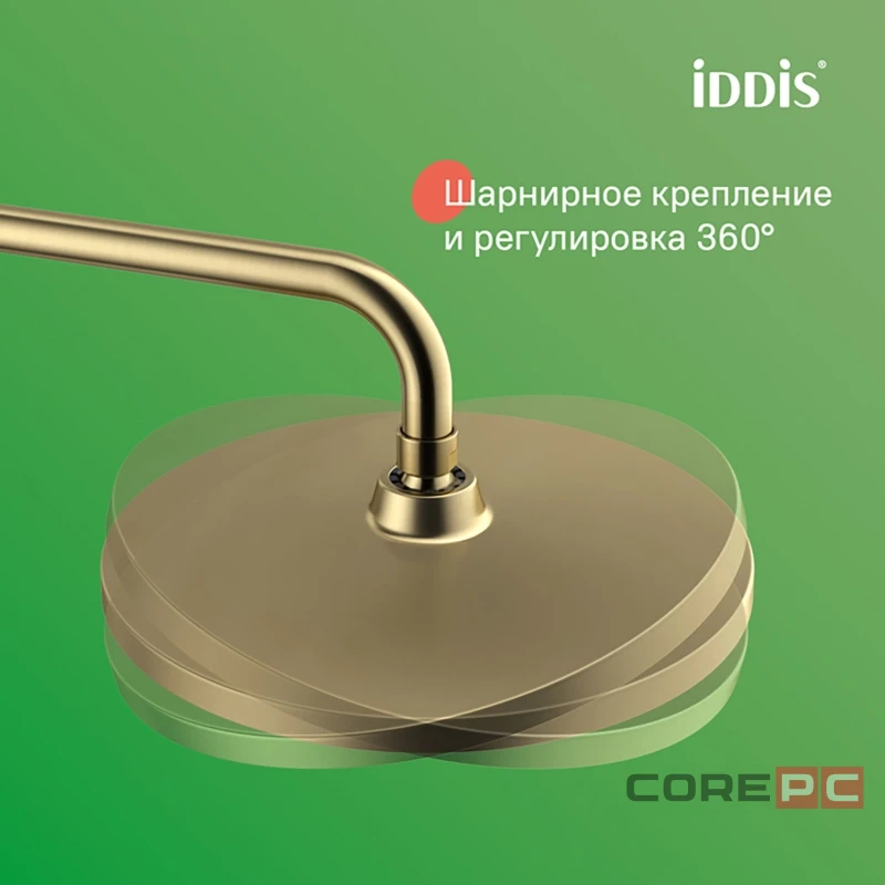 Душевая система Iddis 35к AIGMG3Fi06 Эйгер (Aiger) лейка тропический душ, ЗОЛОТО матовый