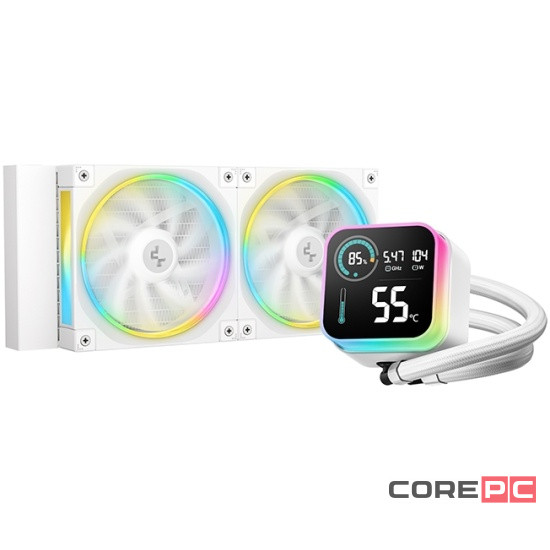 Система жидкостного охлаждения для процессора Deepcool LQ240 WH ARGB White