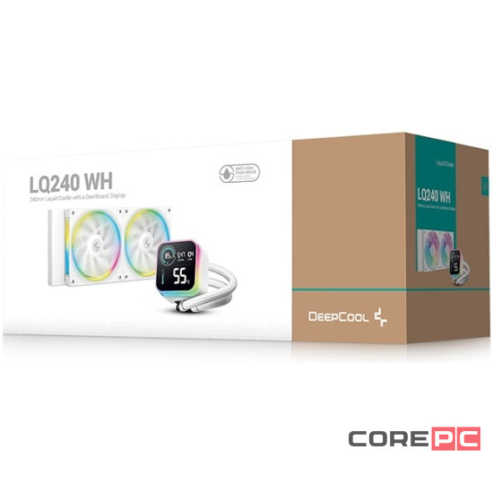 Система жидкостного охлаждения для процессора Deepcool LQ240 WH ARGB White