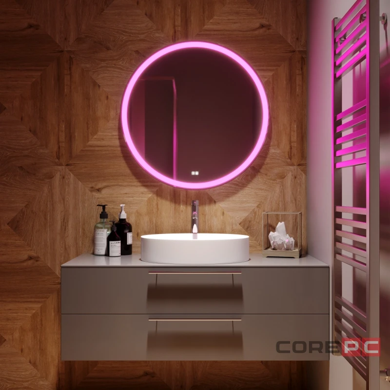 Зеркало MIXLINE Перла Нео RGB D770 сенсорный выключатель, МУЛЬТИ-ЦВЕТ