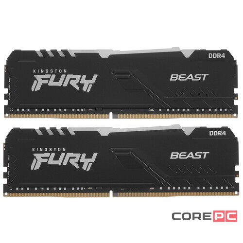 Оперативная память 16 Gb 3733 MHz Kingston FURY BEAST RGB Black (KF437C19BBAK2/16)