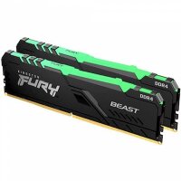 Оперативная память 16 Gb 3733 MHz Kingston FURY BEAST RGB Black (KF437C19BBAK2/16)