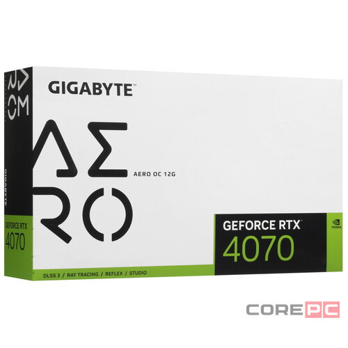Видеокарта Gigabyte (GV-N4070AERO OC-12GD) GeForce RTX 4070 12GB AERO OC