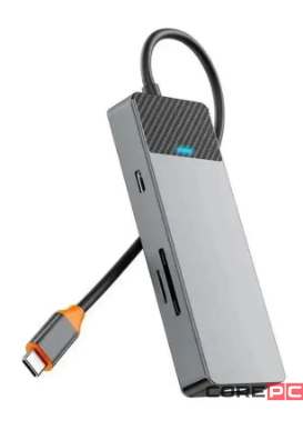 Адаптер WIWU Linker 7 в 1 USB-C HUB на USBx2/Type-C/HDMI/TF/SD (A721HD) (Grey)
