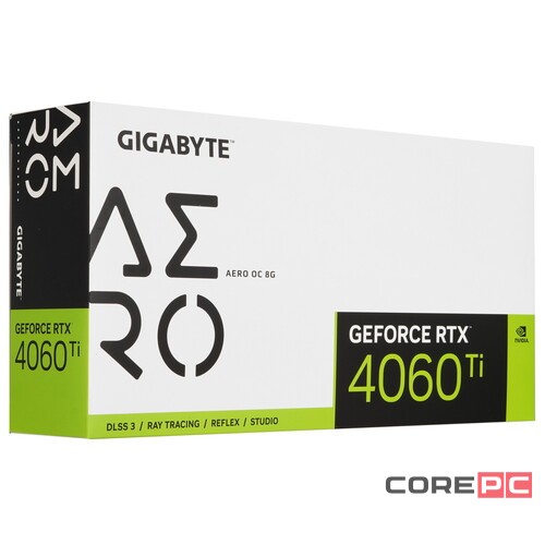 Видеокарта Gigabyte (GV-N406TAERO OC-8GD) GeForce RTX 4060 Ti 8GB AERO OC