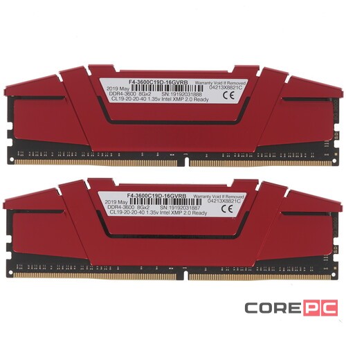 Оперативная память 16 Gb 3600 MHz G.Skill RIPJAWS V (F4-3600C19D-16GVRB)