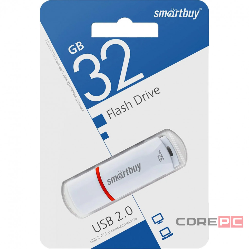 USB флеш накопитель Smartbuy 32GB Crown White (SB32GBCRW-W)