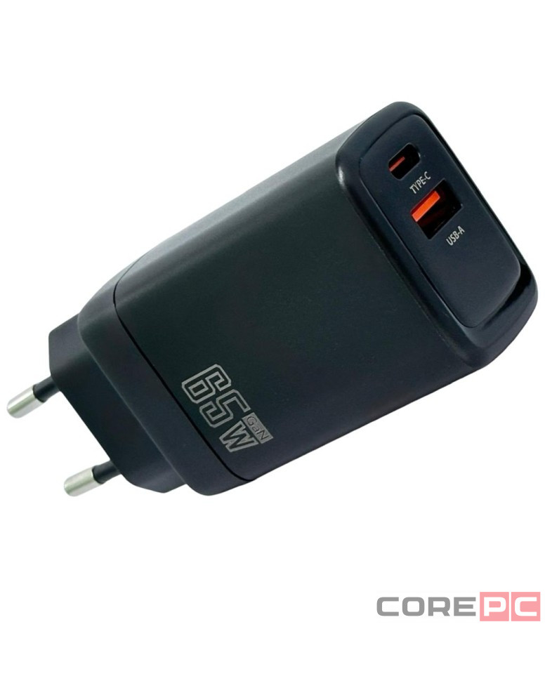 Сетевое зарядное устройство EOFE E601 1C/1USB 65W черное