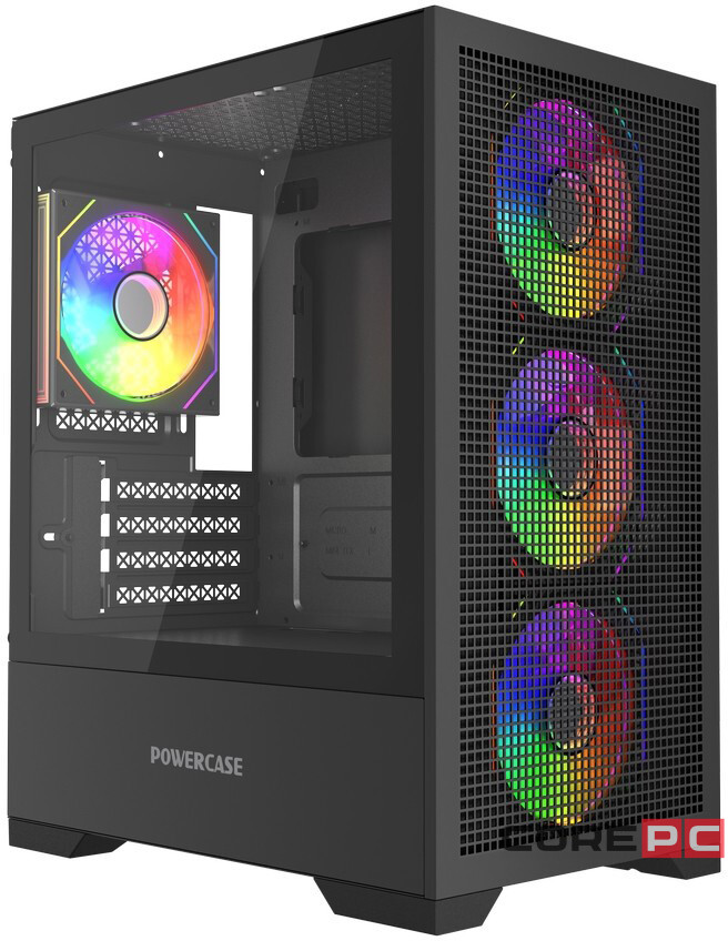 Компьютерный корпус Powercase Mistral Micro B315 ARGB Black (CMMB315-A4)