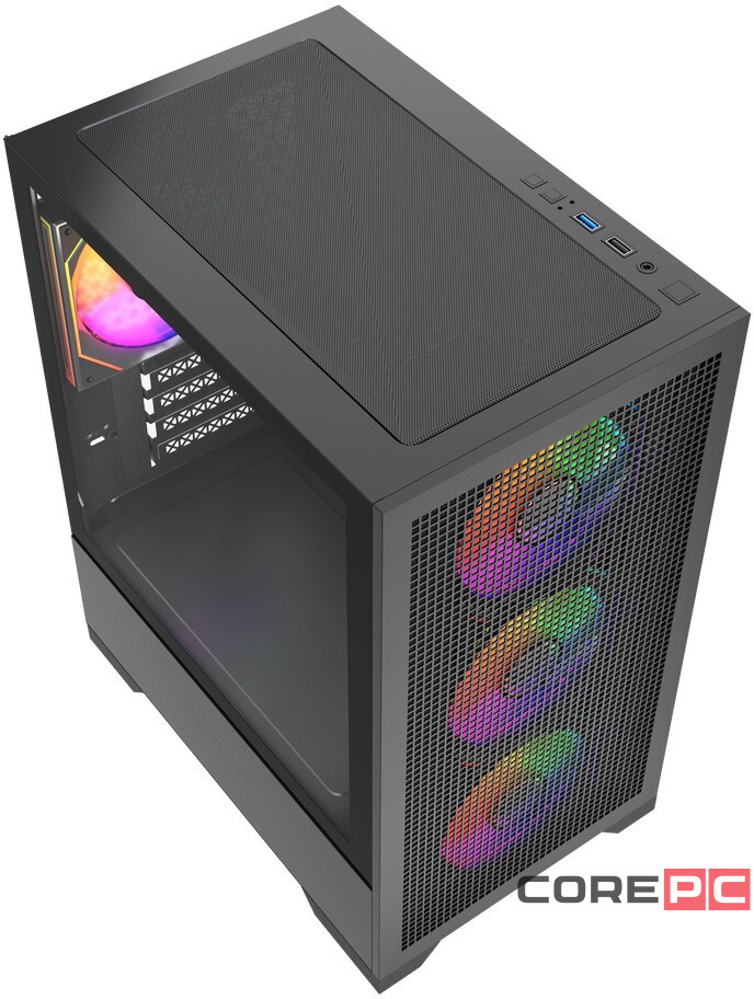 Компьютерный корпус Powercase Mistral Micro B315 ARGB Black (CMMB315-A4)