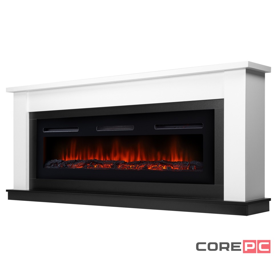 Каминокомплект:Очаг Electrolux Infinity EFP/P-1600ULS, портал Canto Long белый, черный